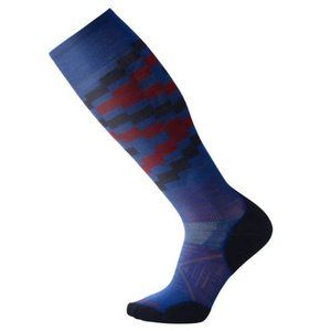 Smartwool PhD Ski Light Elite Pattern Wool Blend Socks Dark Blue Unisex  ( M )